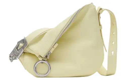 Burberry Grain Calfskin Knight Bag, Handbag, Shoulder Bag Women's Beverage Yellow