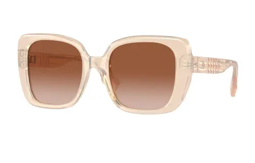 Burberry Acetate Irregular Shape Sunglasses Women's Light Brown