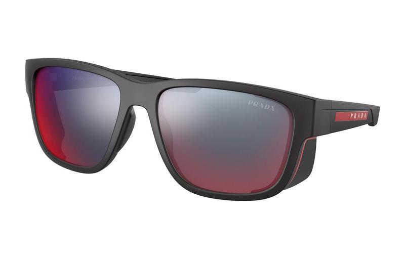 PRADA Acetate Square Sunglasses Unisex Black