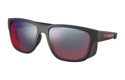 PRADA Acetate Square Sunglasses Unisex Black