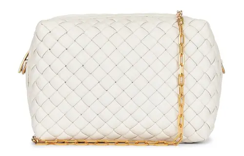 Bottega Veneta Sheepskin Crossbody Bag, Shoulder Bag Women's White