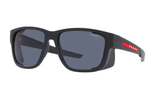 PRADA Plastic Square Sunglasses Unisex Black