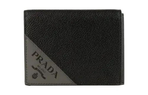 PRADA Leather Wallet Men's Black