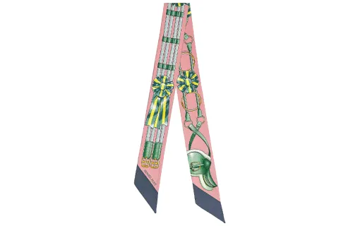 HERMES Silk Scarves Women's Pink