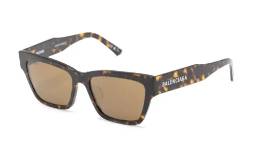 Balenciaga Eyewear Logo print Tortoiseshell effect Glasses