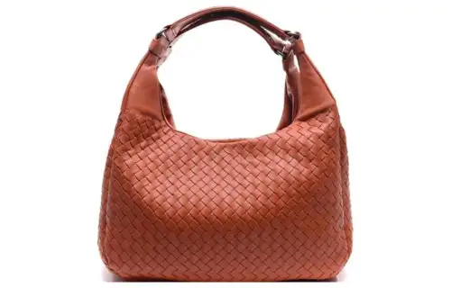Bottega Veneta Sheepskin Handbag Women's Red Brown