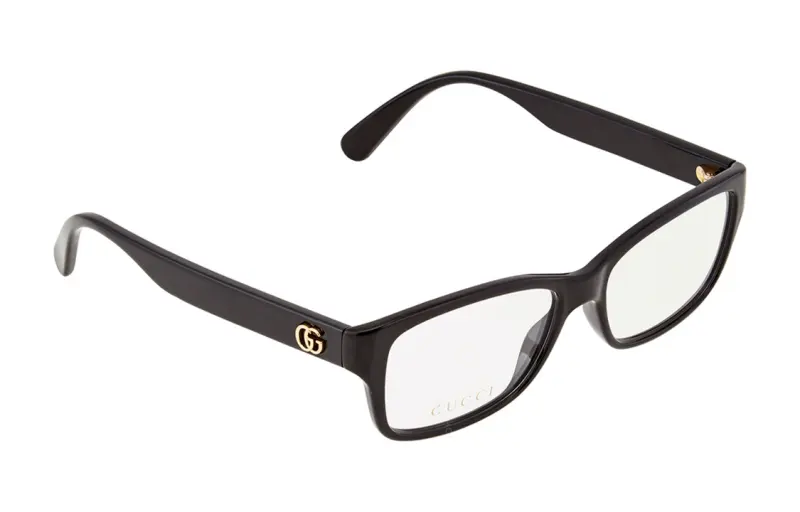 GUCCI Plastic Square Eyeglass Frames Women's Black