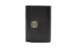 LOEWE Shiny Nappa Cow Leather With Sheepskin Wallet Small Women's Black