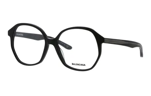 Balenciaga Acetate Irregular Shape Eyeglass Frames Women's Black