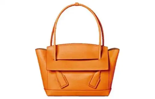 Bottega Veneta ARCO Calfskin Handbag Women's Orange