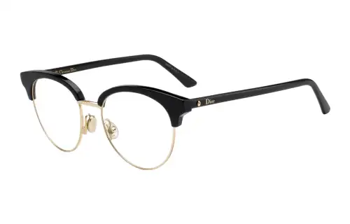 DIOR Acetate Metal Round Eyeglass Frames Women's Black