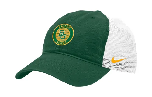 Nike Nike College Truckers Baylor Heritage 86 Cotton Polyester Fiber Peaked Cap Unisex Couple Style Green
