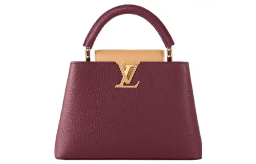 LOUIS VUITTON Capucines Taurillon Leather Kapsyn Shoulder Bag, Crossbody Bag, Handbag Small Women's Burgundy