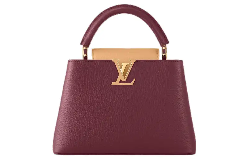 LOUIS VUITTON Capucines Taurillon Leather Kapsyn Shoulder Bag, Crossbody Bag, Handbag Small Women's Burgundy