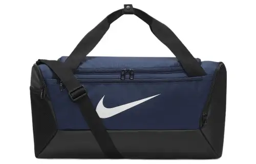 Nike Polyester Training Luggage Bag Gym Bag Small Unisex Midnight Marine Blue & Black & White