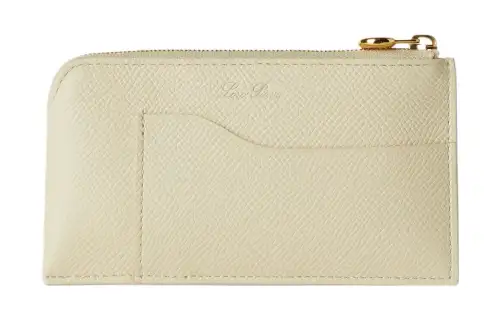 Loro Piana Calfskin Wallet Women's Beige & Pink
