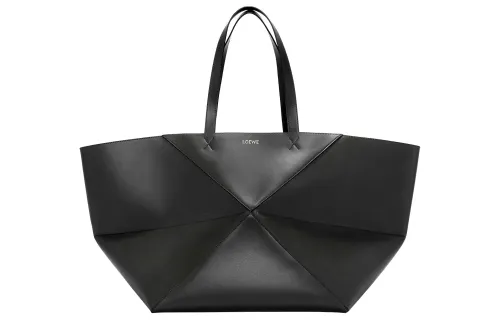 LOEWE Shiny Cow Leather Handbag Extra Large Women's Black
