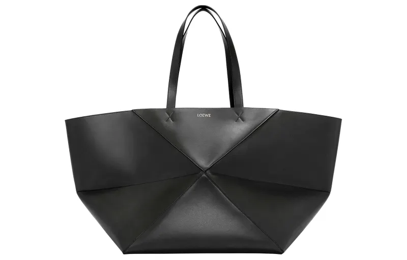 LOEWE Shiny Cow Leather Handbag Extra Large Women's Black