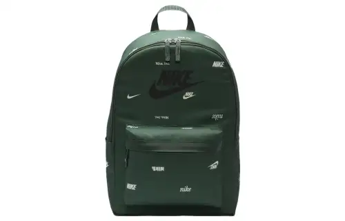 Nike Polyester Backpack Regular Unisex Fir Wood & Midnight Marine Blue & Black