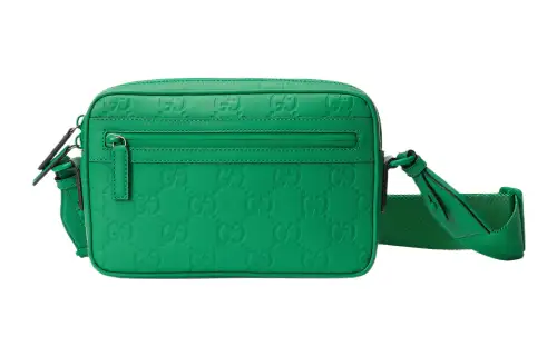 GUCCI Leather Shoulder Bag, Crossbody Bag Men's Green