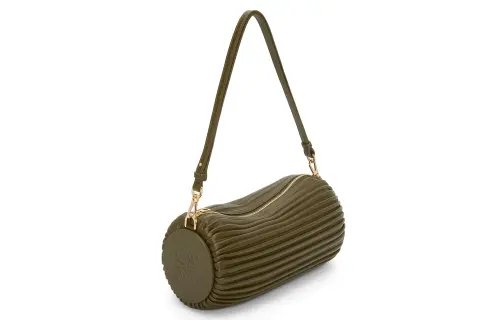 LOEWE Sheepskin Handbag, Shoulder Bag Women's Dark Khaki Green