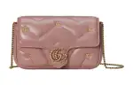 GUCCI GG Marmont Leather Shoulder Bag, Crossbody Bag Mini Women's Pink