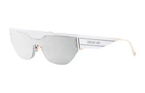 DIOR Irregular Shape Sunglasses Women's White