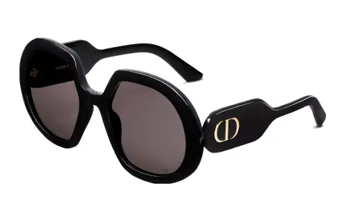 DIOR Irregular Shape Sunglasses Women's Black