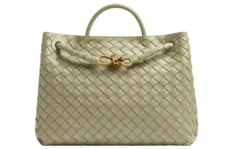 Bottega Veneta Andiamo Sheepskin Shoulder Bag, Crossbody Bag, Handbag Medium Women's Travertine Green