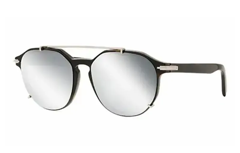 DIOR Irregular Shape Sunglasses Women's Black