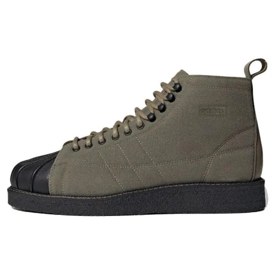 Adidas Originals Superstar Series Skateboard Shoes Men Mid-top Green/Black