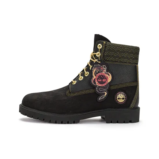 Timberland Lunar New Year 6 Inch Lace Up Boots 'Black Nubuck' Women's