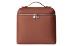 Loro Piana ExtraPocket Leather Tofu Bag Backpack Regular Women's Tan