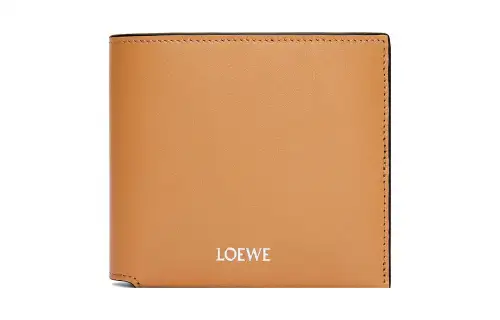 LOEWE Nappa Cow Leather Wallet Men's Warm Sand Yellow & Black