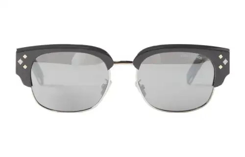 DIOR Acetate Irregular Shape Sunglasses Men's Gray