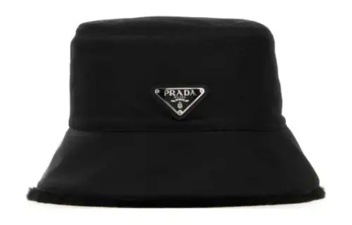 PRADA Logo Plaque Bucket Hat