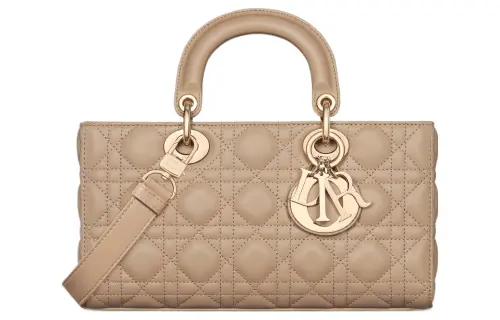 DIOR Lady D Joy Sheepskin Handbag, Shoulder Bag, Crossbody Bag, Handbag Medium Women's Cookie