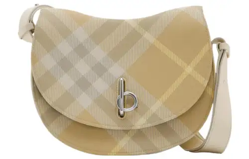 Burberry Polyester Saddle Bag, Portable Crossbody Bag, Shoulder Bag Women's Linen