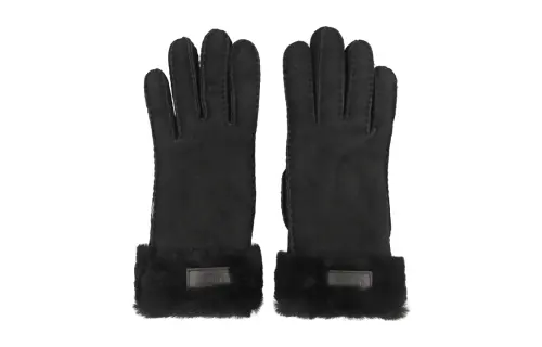 UGG Sheepskin Knit Gloves Unisex Black