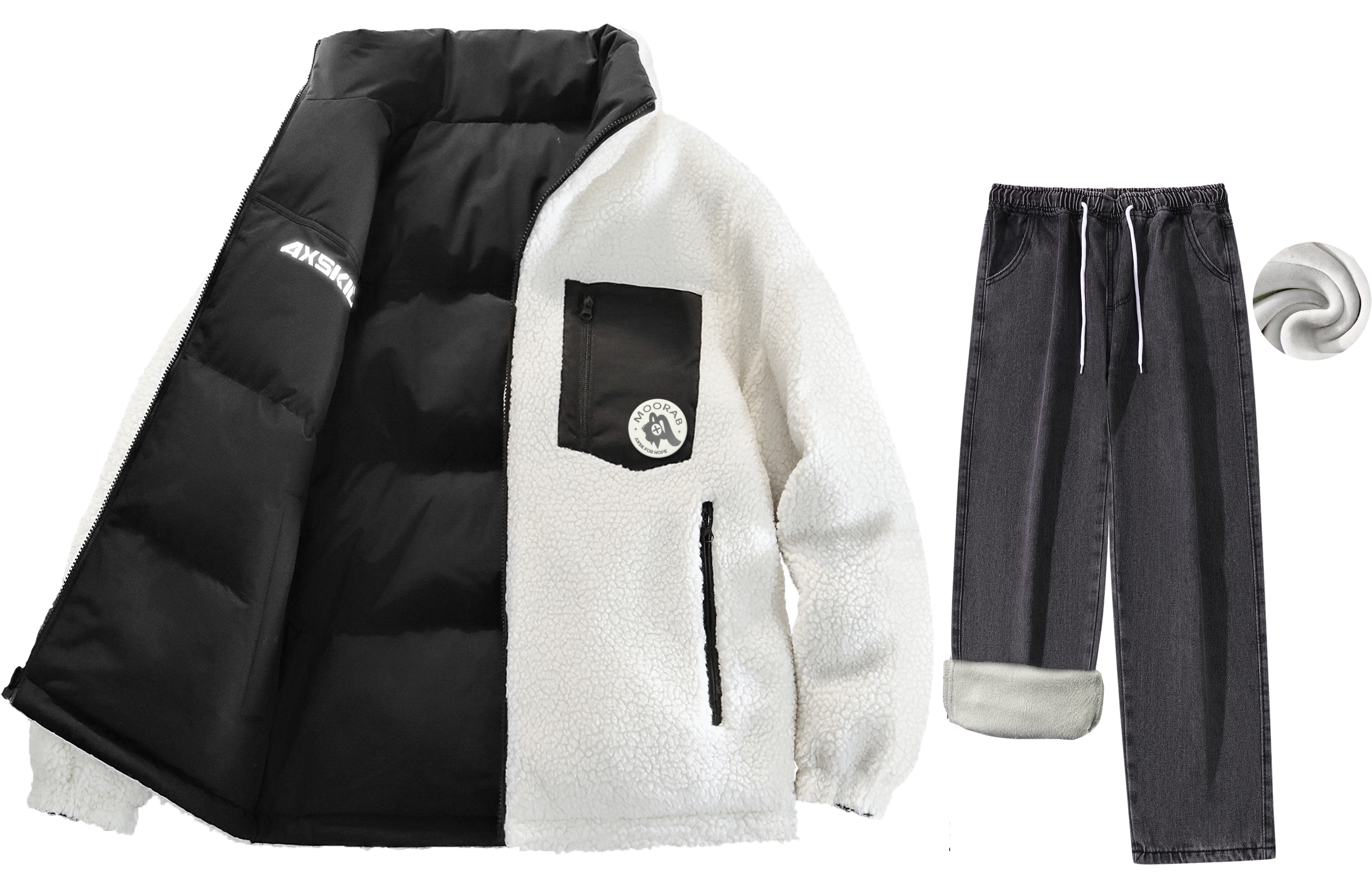 A.X.S.K x MOORAB Casual Sportswear Unisex