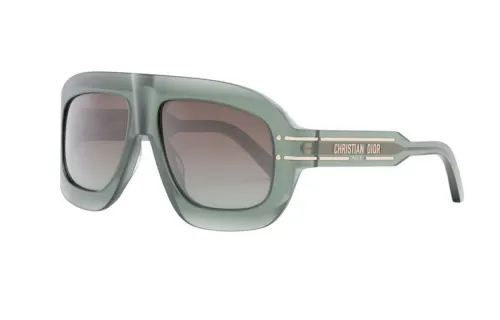 DIOR Acetate Irregular Shape Sunglasses Men's Green
