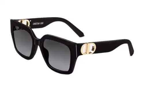 DIOR Irregular Shape Sunglasses Women's Black