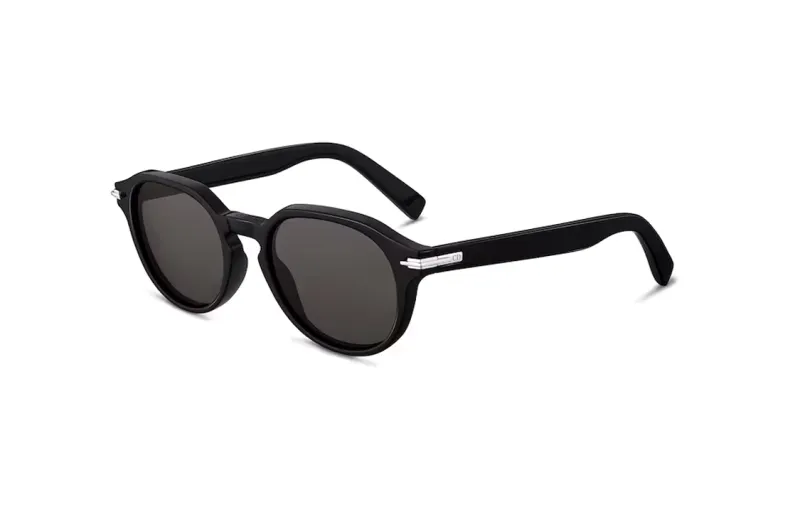 DIOR Acetate Oval Sunglasses Men's Black