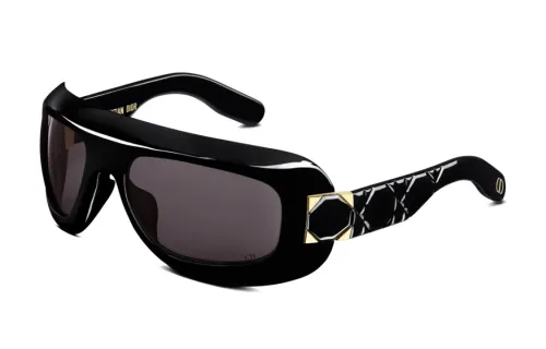 DIOR Acetate Irregular Shape Sunglasses Women's Black