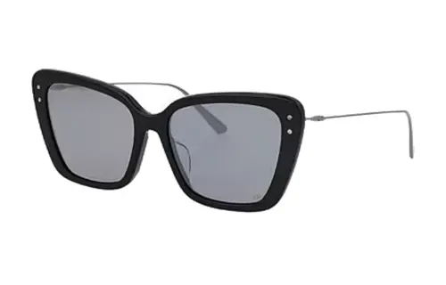 DIOR Irregular Shape Sunglasses Women's Black