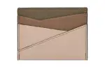 LOEWE Puzzle Card Holder Cow Leather Men's Winter Brown & Dark Sand