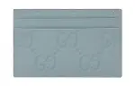 GUCCI Leather Card Holder Card Holder Men's Light Blue