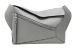 LOEWE Puzzle Cow Leather Fanny Pack Small Women's Asphalt Gray