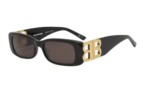 Balenciaga Dynasty Logo Rectangle Sunglasses