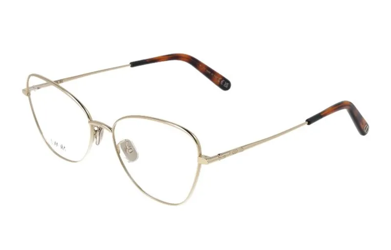 DIOR Irregular Shape Eyeglass Frames Women's Silver